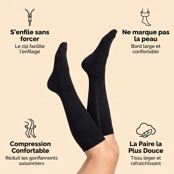Bas de compression zippé ZIPDELO
